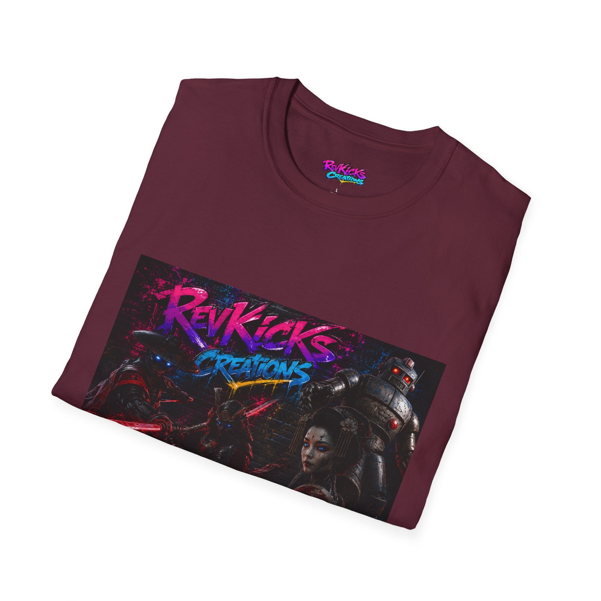 Retro Neon 'Ravkicks Creations' Graphic T-Shirt