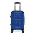 Cruise Ship Blueprint Suitcase Cover — Nautical Travel Luggage Protector