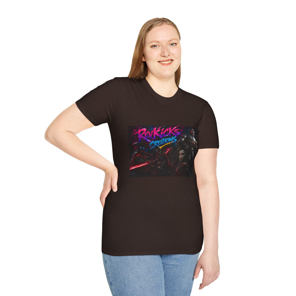 Retro Neon 'Ravkicks Creations' Graphic T-Shirt
