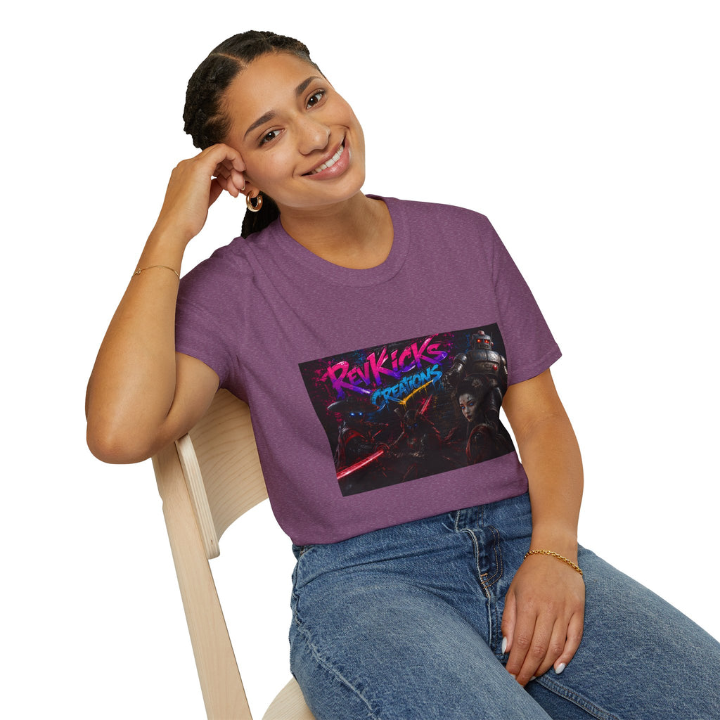 Retro Neon 'Ravkicks Creations' Graphic T-Shirt