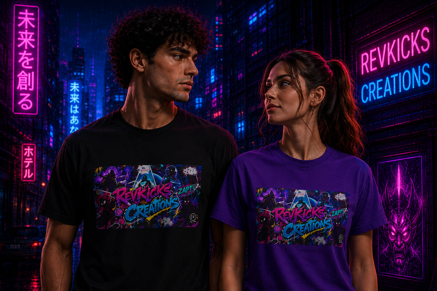 RevKicks Neon Crew Graphic T-Shirt