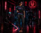 Midnight Neon Flow Leggings