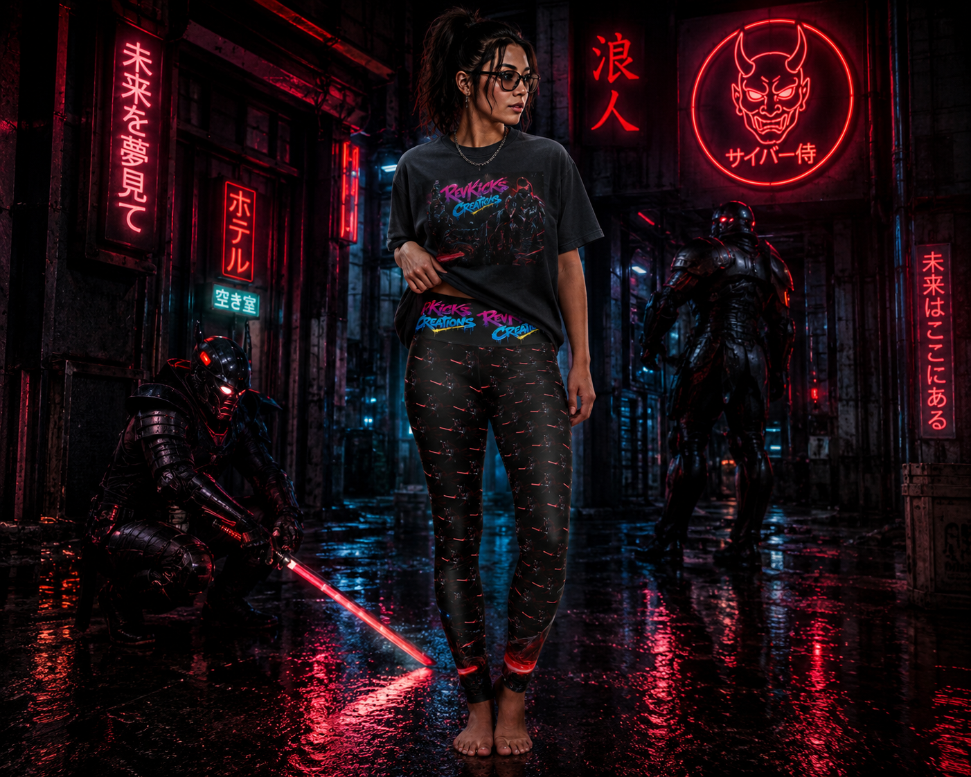 Midnight Neon Flow Leggings