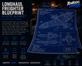 Longhaul freighter fleece blanket blueprint— Retro Sci‑Fi Ship Diagram Throw