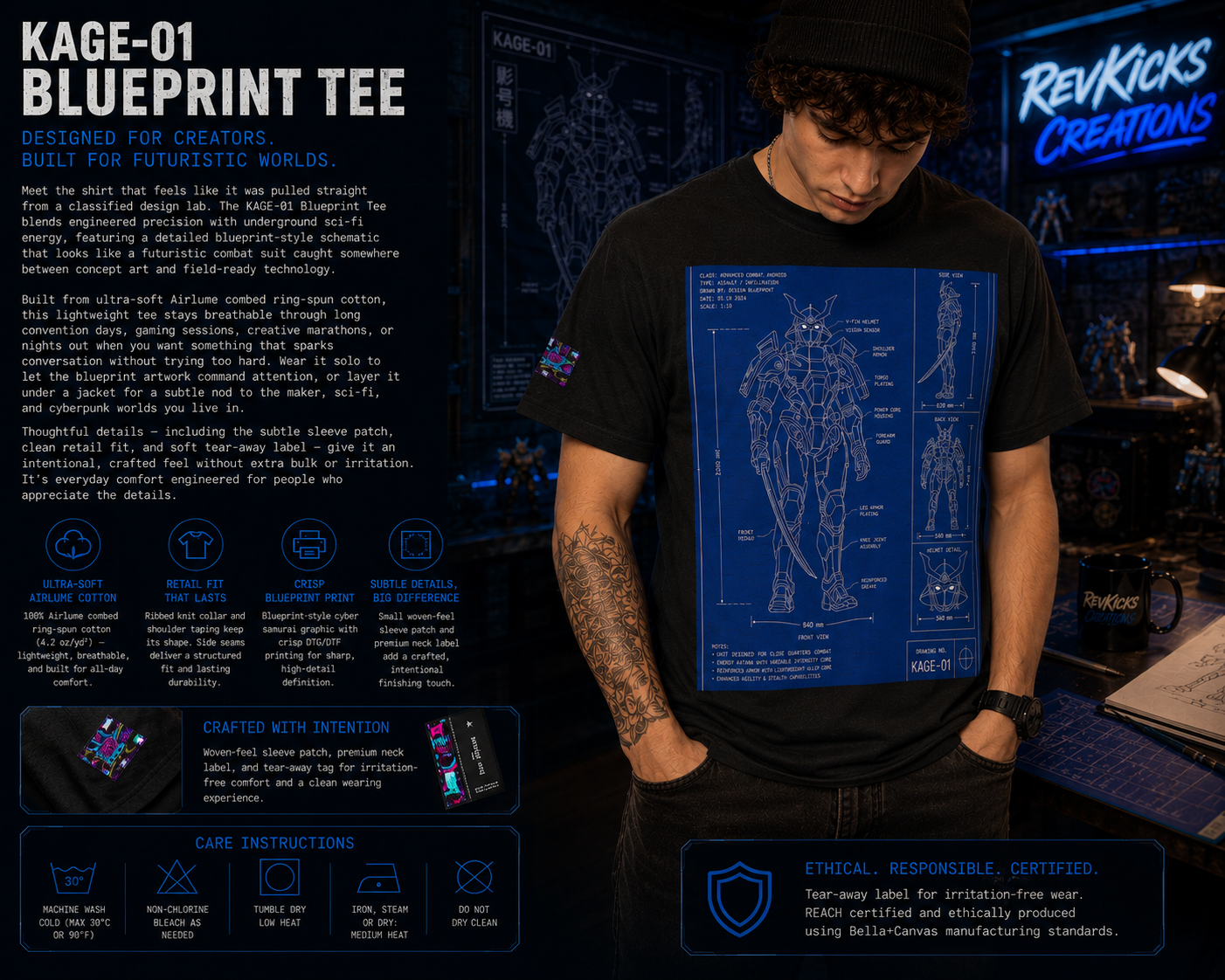 KAGE-01 Blueprint Tee