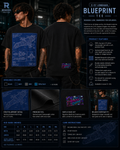 Longhaul Blueprint Tee | C-57 Freighter Spaceship Schematic Shirt | Sci-Fi Graphic T-Shirt