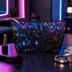 Cyber Picnic Accessory Pouch – Retro Arcade Character Design
