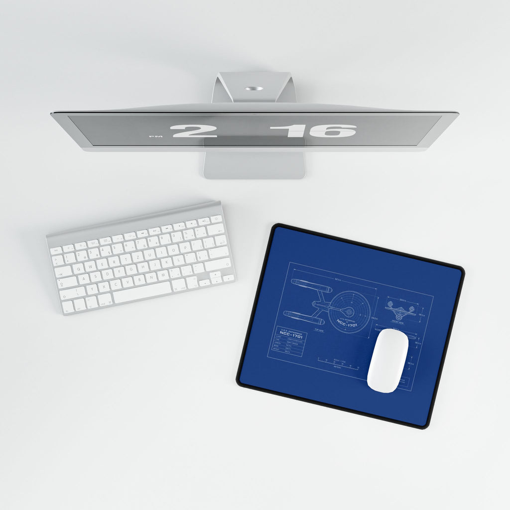 Starship Blueprint Desk Mat — NCC-1701 Engineering Mousepad