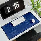 Starship Blueprint Desk Mat — Engineering Mousepad