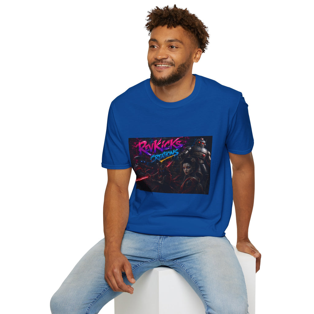 Retro Neon 'Ravkicks Creations' Graphic T-Shirt