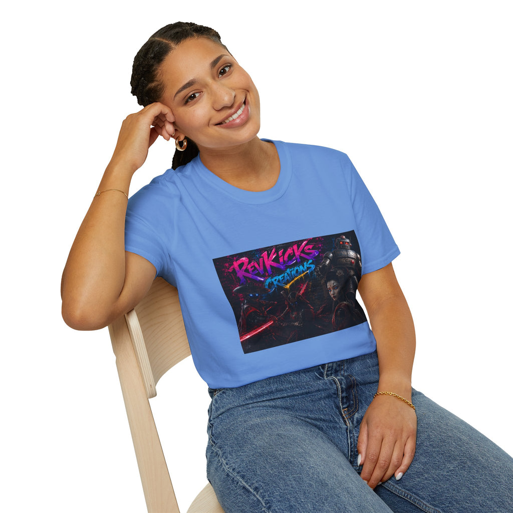 Retro Neon 'Ravkicks Creations' Graphic T-Shirt