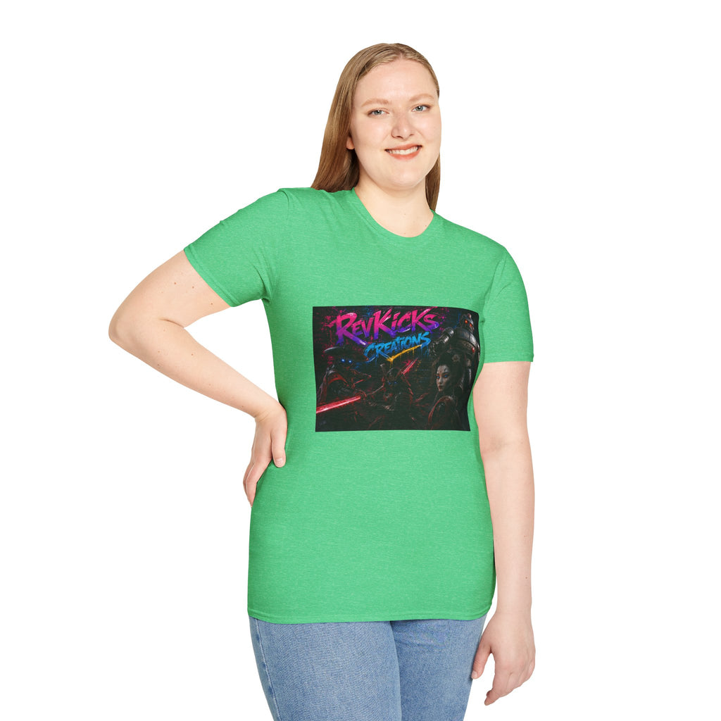 Retro Neon 'Ravkicks Creations' Graphic T-Shirt