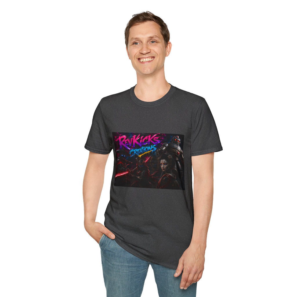 Retro Neon 'Ravkicks Creations' Graphic T-Shirt